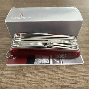 New Victorinox Swiss Army 91mm Knife SWISSCHAMP RUBY RED 1.6795.T - Picture 1 of 6