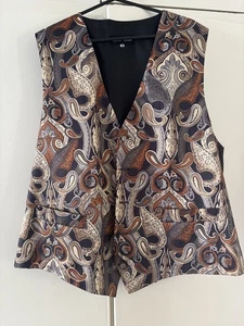 COLIN ROSS MENS DESIGNER PAISLEY FUNKY WAISTCOAT 48 WEDDING PARTY ETC SEE PHOTO - Picture 1 of 6