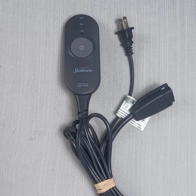 Sunbeam AA85 Electric Blanket Control Controller 3 Prong Power Cord Gray OEM - Image 1 of 4