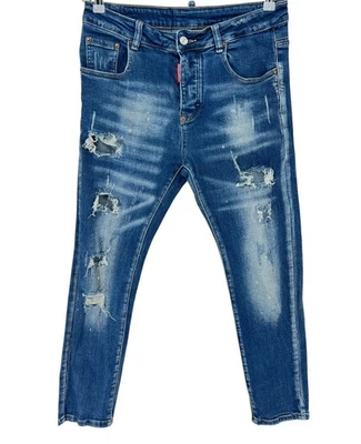 Jeans De Hombre DSQUARED2 De Mezclilla Stretch Tapered Fit Talla W32 L30 - Imagen 1 de 4