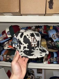 Los Angeles Dodgers cowhide cow Hat Club Cattle Pack Pink UV 50th Patch 7 5/8 - Picture 1 of 7