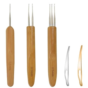 5 Pieces Dreadlock Crochet Hook for Hair Dreadlocks Crochet Needle with Inter... - Picture 1 of 6