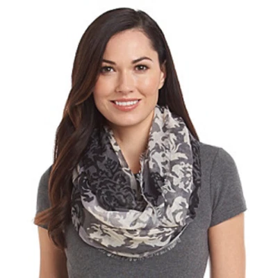 Cejon Stripe Damask Infinity Loop, Retail $28.00 - Image 1 of 4