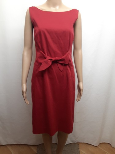 Abito Moschino economico e chic senza maniche in cotone al ginocchio taglia IT 44 US 10