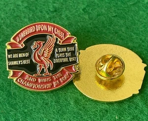 Liverpool "A Liverbird Upon My Chest" Pin Badge - Picture 1 of 9
