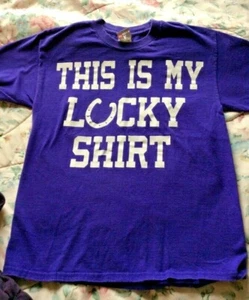 Ladies L (14-16) T shirt This is my Lucky Shirt in purple - Picture 1 of 3