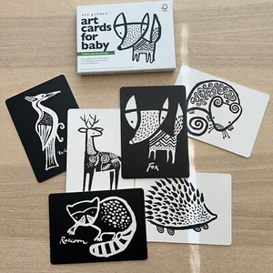 RARE! Wee Gallery Woodland art Cards. Black And White Sensory Play And Display - Picture 1 of 2