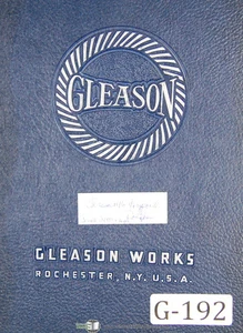 Gleason 16, Hypoid Rougher, 24489 y más, manual de instrucciones del operador - Imagen 1 de 3