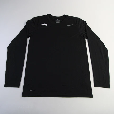 TCU Horned Frogs Nike Nike Tee Long Sleeve Shirt Men's Black Used Cover