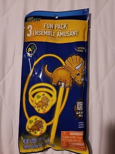 Glow Sticks Yellow Dinosaur 3pc. W/ Wand, Bracelet, And Necklace Kids B71 - Picture 1 of 1