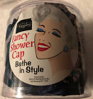 Kingsley Fancy Shower Cap Navy And Gold Sealed Free Shipping!