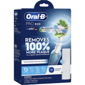 Oral B Braun PRO 800 3D Floss action Electric Toothbrush with Travel case White - Picture 1 of 4