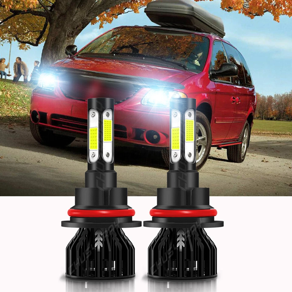 For 2001-2007 Dodge Caravan Chrysler Town & Country LED Headlights Hi-Low Bulbs - Image 1 of 4