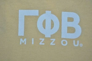 t-shirt small gamma phi beta sorority university missouri 17.5 inches pit to pit - Picture 1 of 4