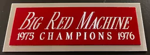 BIG RED MACHINE REDS NAMEPLATE FOR AUTOGRAPHED Signed Baseball Display CUBE CASE - Picture 1 of 4