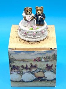1987 Wee Forest D. Petersen Wedding Couple Bride & Groom on Wedding Cake – EUC - Picture 1 of 12