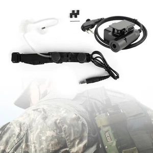 Z-Tactical Throat Mic Adjustable Headset 6-Pin PTT For Hytera TD500 TD510 TD520 - Zdjęcie 1 z 14