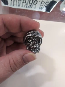Gangster großer Bart Hut Totenkopf Ring Edelstahl Punk Hip Hop Schmuck Herren 12 - Bild 1 von 8