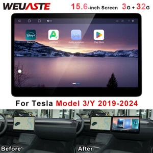 Android 13 Co-pilot Entertainment Carplay Screen Fit For Tesla Model 3 2019-2022 - Picture 1 of 11
