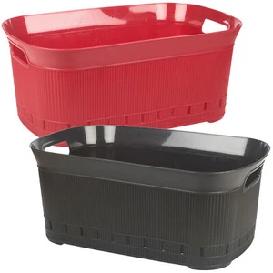 40L großer Wäschewaschkorb schmutzige Kleidung Aufbewahrungsbehälter mit seitlichen Griffen - Bild 1 von 7