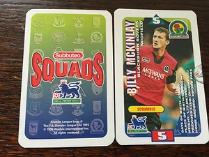 Subbuteo Squads 1996 Trading Card: Blackburn Rovers - BILLY MCKINLAY - Foto 1 di 2