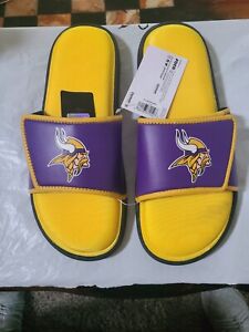 FOCO Forever Collectibles Minnesota Vikings Slides, Mens Large 11/12, NEW