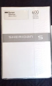 1 x Sheridan European Pillowcase, 65 cm x 65 cm, 100% Cotton Percale, 600 TC - Picture 1 of 3
