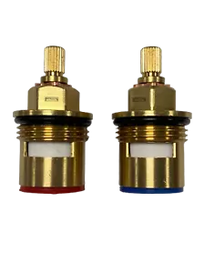 3/4" Bath Tap DISC022 Ceramic Disc Tap Cartridge Valves 24 Teeth x 7.6mm PAIR - Picture 1 of 4