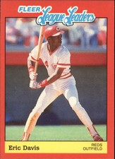 1989 Fleer League Leaders Baseball Card #10 Eric Davis