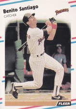 Benito Santiago 1988 Fleer #596 San Diego Padres 