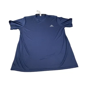 Adidas Men's 2XLT Navy ESS Tech Tee BT Workout Gear NWT - Picture 1 of 10