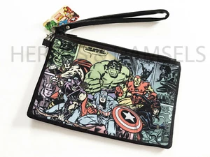 PORTEFEUILLE BRACELET ZIPPÉ Marvel Comics Avengers - sac à main organisateur pochette cellulaire - Photo 1 sur 3