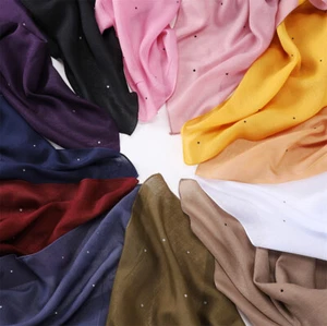 Moda Suave Liso Algodón Hijab Bufanda Cuadrada Musulmán Chal Brillo Nuevo - Imagen 1 de 19