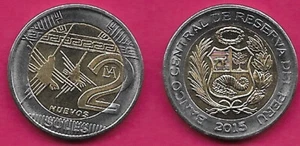 PERU 2 NUEVOS SOLES 2015 UNC HUMMING BIRD FROM THE INCA LINES,LARGE VALUE AT - Picture 1 of 1