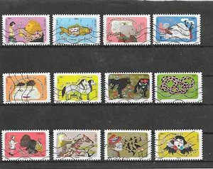 FRANCE 2016.ETRE LE DINDON DE LA FARCE.SERIE COMPLETE DE 12 TIMBRES AA OBLITERES - Imagen 1 de 1