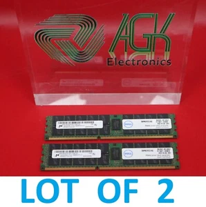 LOT OF 2 Micron MT36KSF2G72PZ-1G4 16GB 2RX4 PC3L-10600R Server Memory SNPMGY5TC - Picture 1 of 3