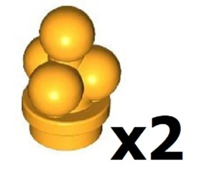 LEGO 2 Nuevas Cucharadas de Helado Naranja Claro Brillante Minifigura Comida Parte D854 Foto 1 de 2