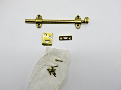 H.S.B. Co  1 VINTAGE U.S.A. NOS 6” SURFACE BOLT LATCH LOCK DOOR CABINET W SCREWS Cover