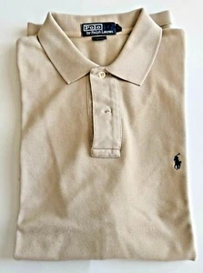 POLO de Ralph Lauren Hombre Manga Corta Pull-over, Grande, Beige - Imagen 1 de 4