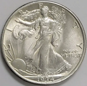 1934 Walking Liberty Half Dollar 50C in BU Condition - Picture 1 of 2