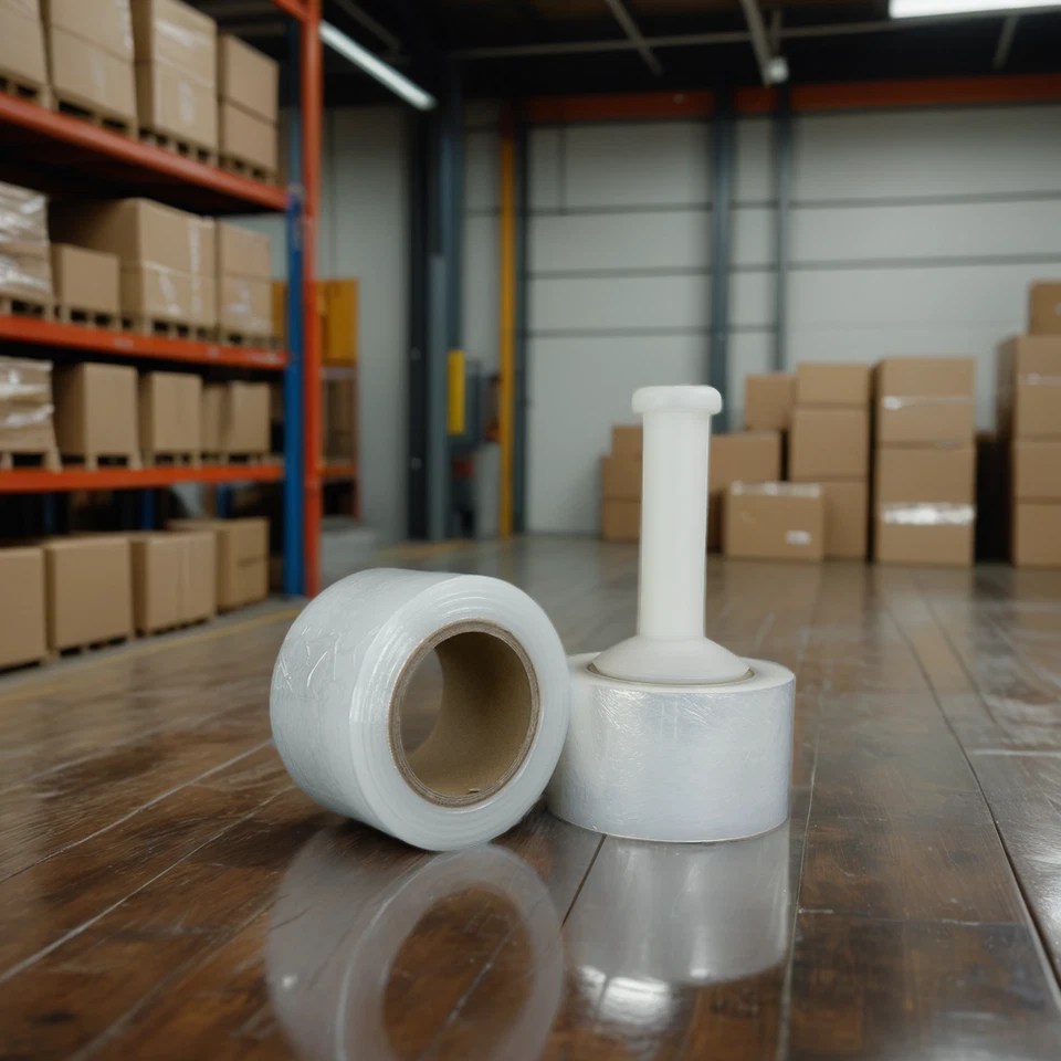 18 Rolls Stretch Film Wrap 3" x 1000' Clear – Bulk Packing, Shrink & Pallet Wrap - Image 1 of 1