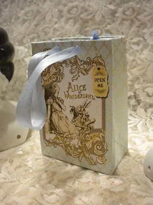 Alice in Wonderland Party Favor or Gift Bag Blue (4) - Image 1 of 2