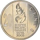 Fiji | 20 Cents Coin | Elizabeth Ii | South Pacific Games | Km95 | 2003