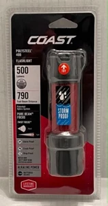 COAST Polysteel 400 Flashlight 500 Lumens Storm Proof Twist Focus 20914 NEW - Picture 1 of 2
