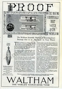 1920 Waltham Orologi Scientificamente Made STAMPA PUBBLICITÀ Oltre 100 anni! (3213) - Foto 1 di 1