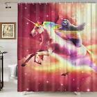 DYNH Funny Animals Shower Curtain Cool Sloth Riding Unicorn in Space Shower C...