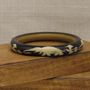 Elephant Design Bangle Bracelet + - Picture 1 of 5