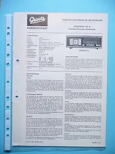 Service Manual Instructions for Itt / Graetz Hostess 52, Original - Picture 1 of 1