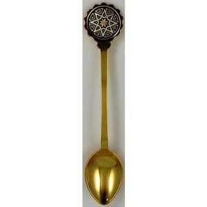 Damascene Gold Wheel of the Year Decorative Collector Spoon by Midas of Spain - Picture 1 of 3
