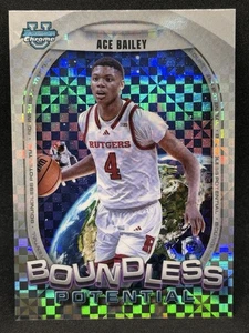 Ace Bailey 2025 Bowman Chrome U Boundless Potential #BP-1 X-Fractor - Rutgers - Picture 1 of 2